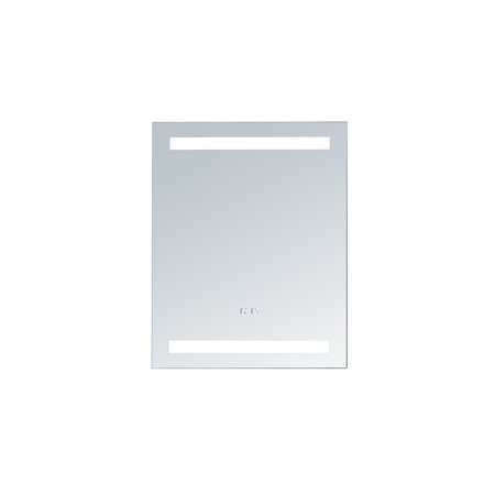 INNOCI-USA Selene 26 in. W x 32 in. H Rectangular LED Mirror with Clock 66112632